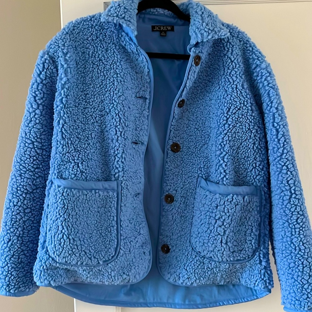 J.Crew Blue Teddy Jacket